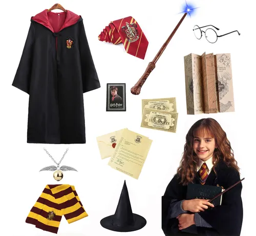 comprar Capa De Harry Potter, Traje De Harry Potter Cosplay, Juego De 11 Piezas. Accesorios De Harry Potter. Ropa Gryffindor, Ropa De Halloween