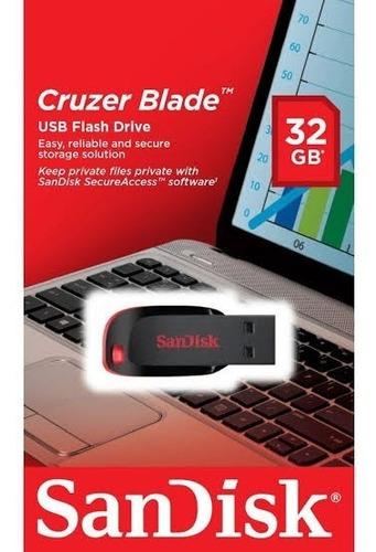 Pen Drive 32gb Sandisk-cruzer Plade Original ( Lacrado )
