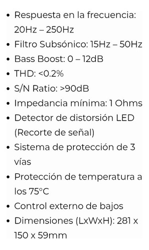 Amplificador D Rock Series 1600 Watts Rms Rks-ulm1600.1 Negro