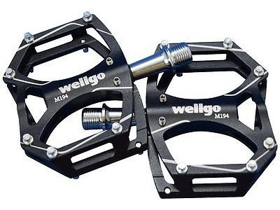 Wellgo M194 Aluminio Mtb Mountain Bike Pedales De 9/16  Negr