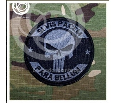 Parche Bordado Punisher Si Vis Pacem Para Bellum Abrojo 9x9