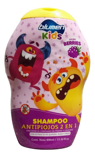 Blumen Shampoo Y Spray Antipiojos 2 En 1 Aroma Berries