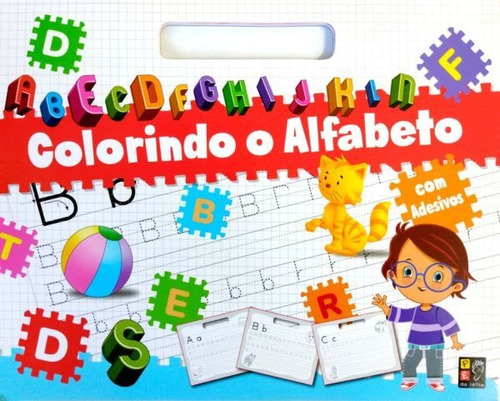 Colorindo O Alfabeto Com Adesivos: Pranchetas Para Colorir, De Misse, James. Editora Pé Da Letra, Capa Mole Em Português