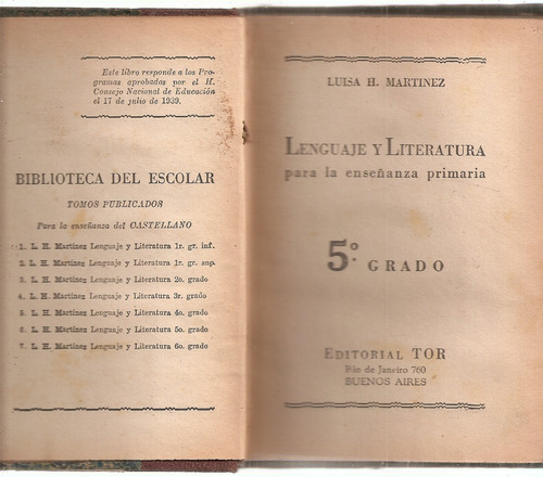 Lenguaje Y Literatura Martinez Tor 1940
