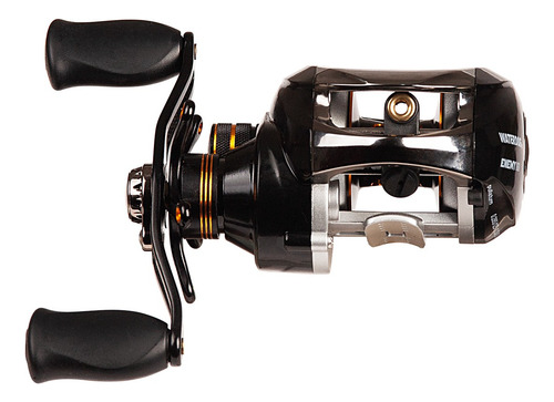 Reel Rotativo Baitcasting Waterdog Enemy 6 Rul Der Magnetico Color Negro Lado de la manija Derecho/Izquierdo