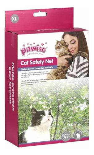 Malla De Seguridad Pawise Gatos Y Ventanas 8x3m Xl 