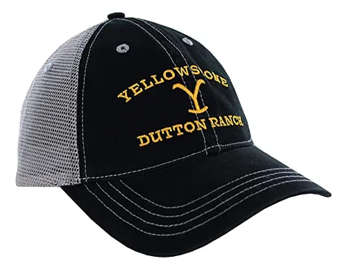Gorra De Camionero Yellowstone Dutton Ranch Mesh, Color Negr