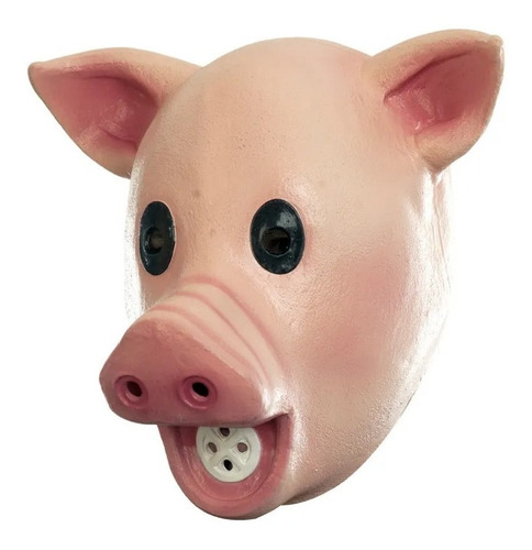 Máscara Cerdito Squeaky Pig Látex Humor Halloween 26793