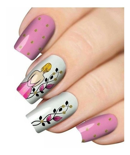 384 Películas Para Unhas 32 Cartelas Adesivos Promoção