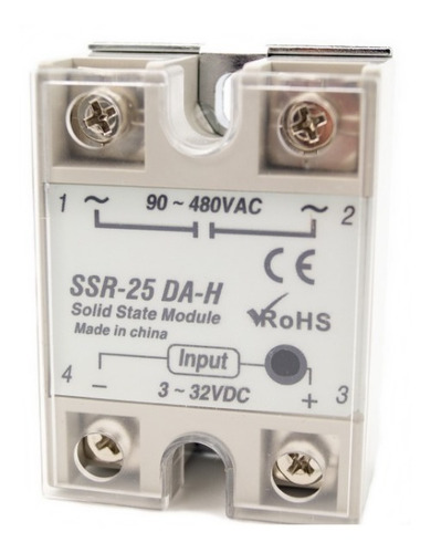 Relevador De Estado Solido Kavi Ssr 25da-h 25a 3-32 Vcd 