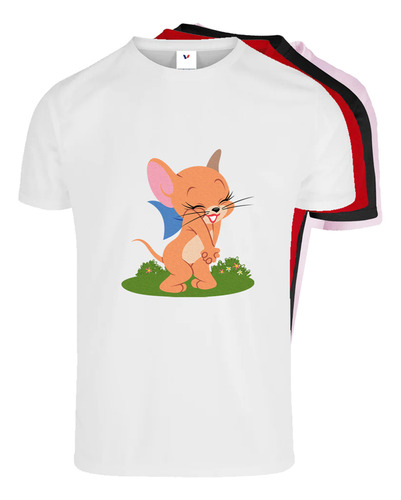 Playera Color  Para Hombre Caballero Tom Y Jerryy #5