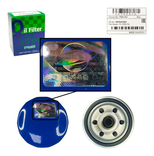 Imagen 5 de 6 de Filtro Aceite Hilux 2.4 2.7 2001 2002 2003 2004 Original