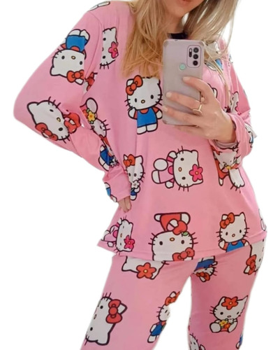 Pijama Manga Larga Mujer Talle 36 Al 58