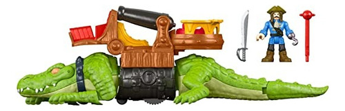 Fisher Price Imaginext Walking Croc & Pirate Hook Cocodrilo