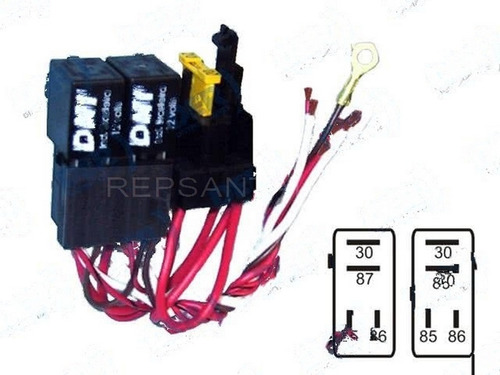 Relay Universal Juego 2 Relay Y Fusible 12v