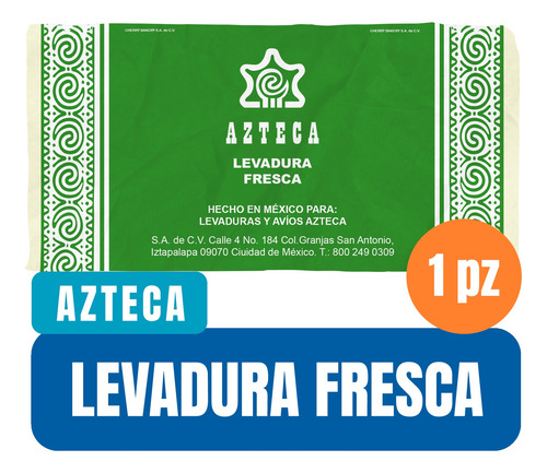 Levadura Fresca Azteca 400 Gr 1 Pieza