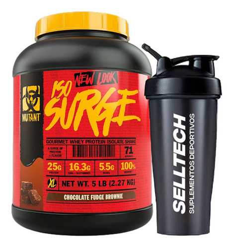 Proteína Mutant Iso Surge 5 Lb Chocolate + Shaker