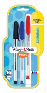 Boligrafo Inkjoy 100st Paper Mate Surtidos Blister X3