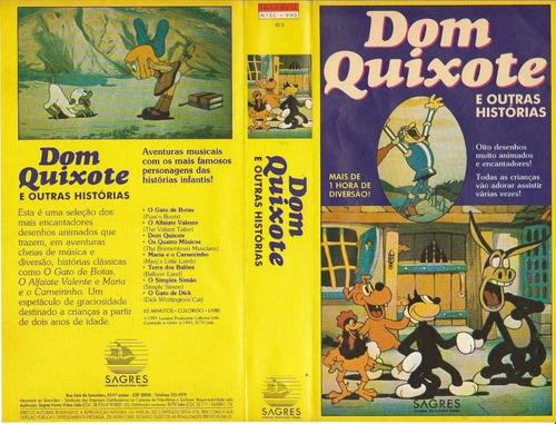 Dom Quixote De La Mancha - 7 Versões Desenho Cinema Unitario (Usado)