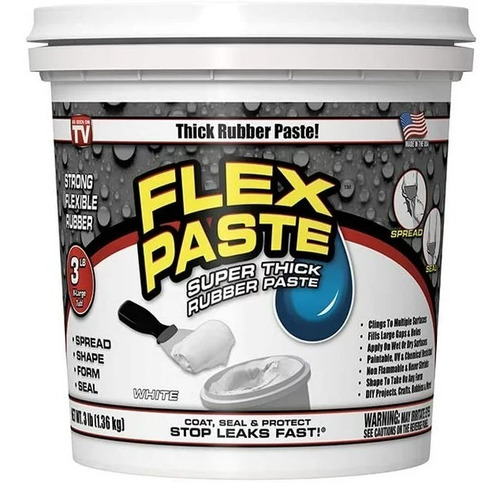 Flex Seal Pasta Flexible Blanca, 1.36 Kg Pasta De Goma
