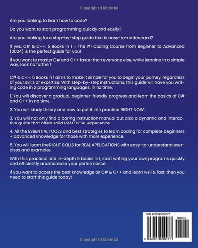 Livro: C# & C++: 5 Books In 1 - The #1 Coding Course From Beginner To Advanced (2024) (computer Programming)