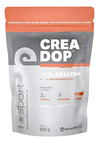 Creatina Elemento Puro Alta Pureza Refil 600g Rende 200doses