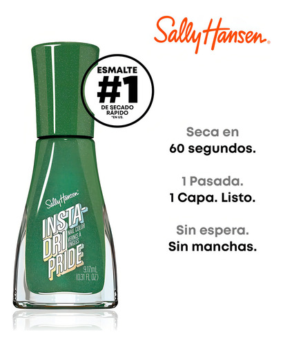 Esmalte de uñas color Sally Hansen Insta-Dri PRIDE Insta-Dri PRIDE de 9.17mL de 1 unidades color PETAL DANCE 750