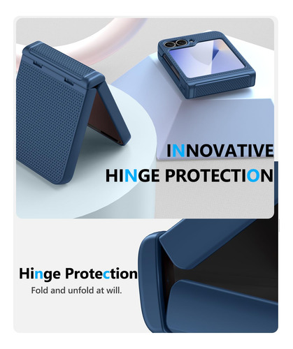 Funda De Teléfono Vihibii Para Samsung Galaxy Z Flip 6 Azul
