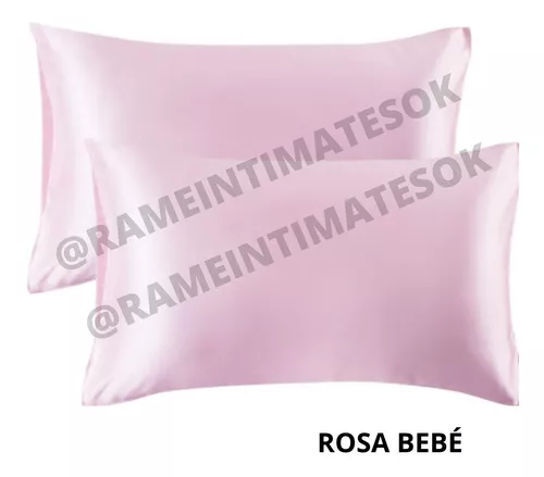 Funda Almohada Satén Seda Anti Arrugas Anti Frizz Premium X2