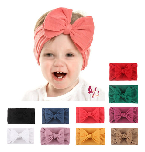 Paquete Diademas Niñas Bebes Turbante Headwrap Tiaras 10pcs