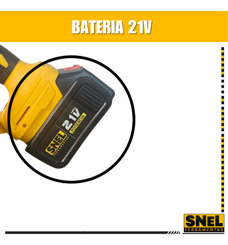 Serra Mármore Sem Fio A Bateria Portátil Recarregável Amarelo Profissional 125mm 3 Velocidades 21v Snel Ferramentas