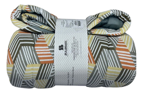 Edredom Queen Estampado Malha 100% Algodão Confort Macia