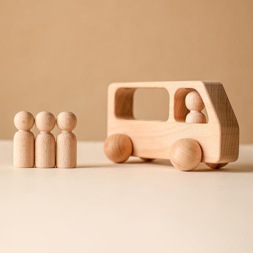 Juguete De Autobús De Madera, Juguete Educativo De