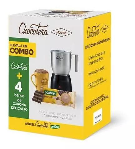 Chocotera Haceb Eléctrica Chocolatera + 4 Barras De Corona