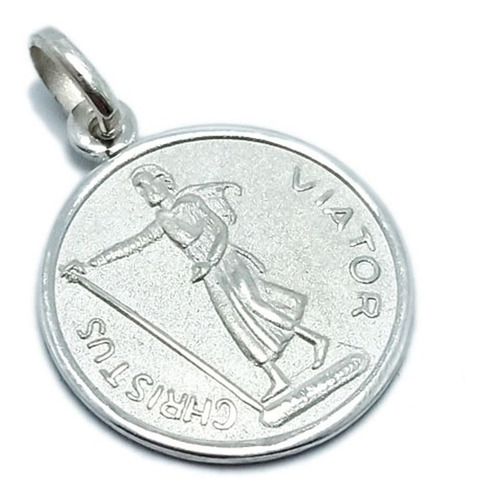 Medalla Cristo Viator - Plata 925 - Grabado S/cargo - 20mm