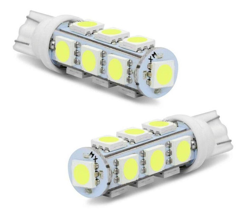 Lâmpada 13 Leds Esmagada Grande (pingo) Smd T10 5050 Par