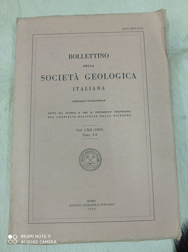 Bolletino Della Societa Geológica Italiana Volumen 112