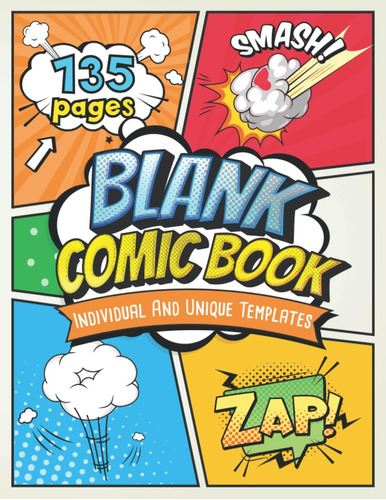 Libro: Blank Comic Book With 135+ Pages Of Individual And Un