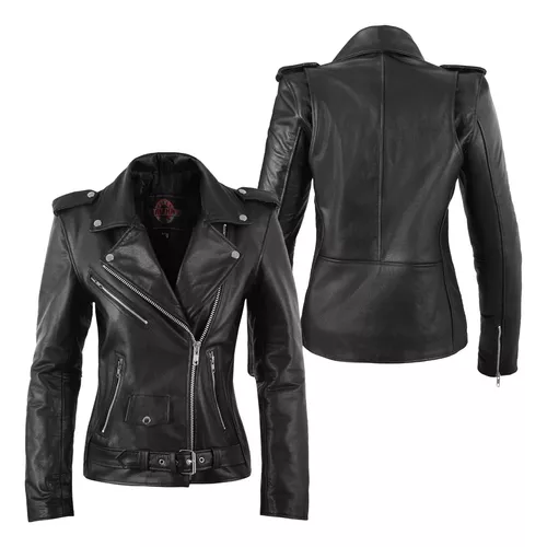 Chaqueta de moto de cuero Alpha Black con armadura para hombre - Brando  Cafe Racer Biker Jacket