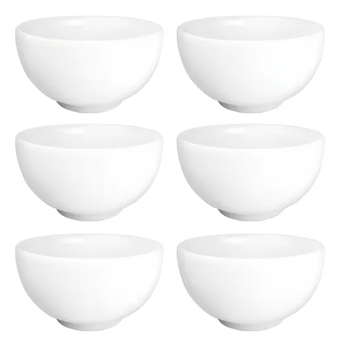 Conjunto 6 Tigelas Porcelana Terramada 500ml Para Sopa Sem Tampa