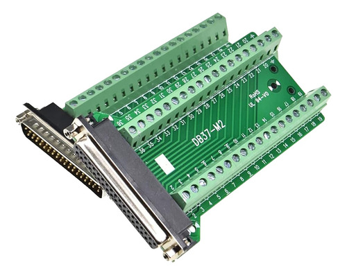 2 Conectores Db37 Macho Hembra Breakout Board, Rs232 D-sub