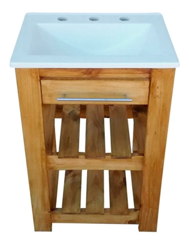 Imagen 7 de 10 de Vanitory Deck Barral Bacha Estilo Campo 50 40 Cm Mueble Baño