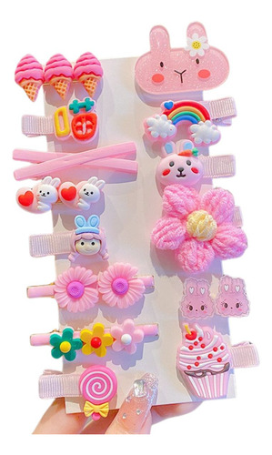 Set De 14 Broches Para Cabello De Dibujos Animados S