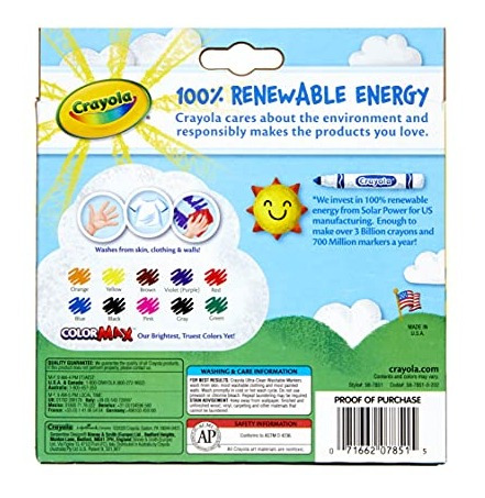 Rotuladores Lavables Crayola Ultra Clean Broad Line Classic