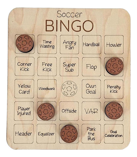 Juego De Bingo De Madera, Juego De Madera FĂștbol Americano