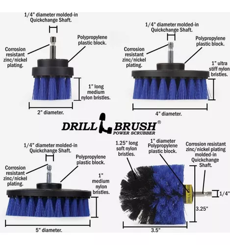 Black Line Kit de Cepillos Para Taladro x 3u - 55 Detail Shop