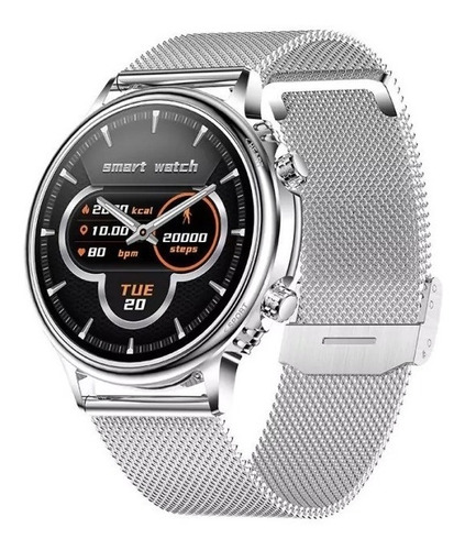 Imagen 1 de 6 de Smartwatch Reloj Inteligente Noga Ng-sw08 Metal Plateado Csi