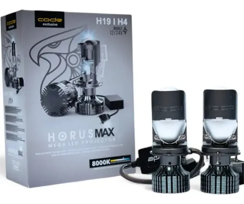 Lampada Mega Led Projector Horus Max 12v 24v 8000k H4 Code