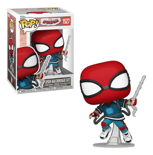 boneco funko pop homem aranha traje caseiro marvel candide