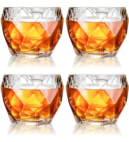 Glaskey Juego 4 Vaso Clusivo 11 Onza Bourbon Para Coctele